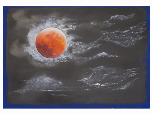 Luna rossa, olio su tela, 100 x 70, 2016